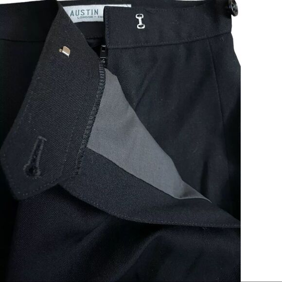 Austin Reed Classic Vintage Black Pencil Skirt 100% Wool Fully Lined sz 8 - Picture 5 of 7
